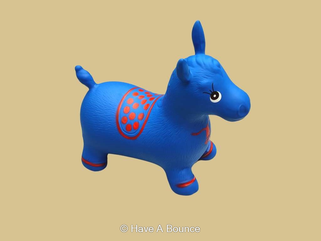 Hopper Horse Blue Bouncy Castle hire Soft Play hire in Surrey