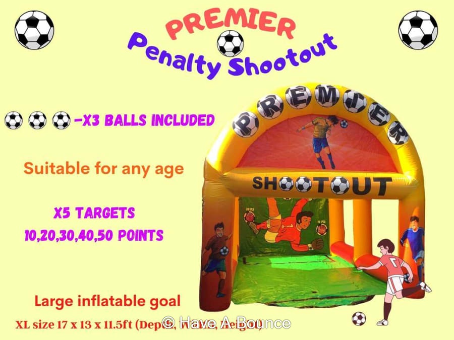 Inflatable Football Penalty Shootout hire Bouncy Castle hire & Soft