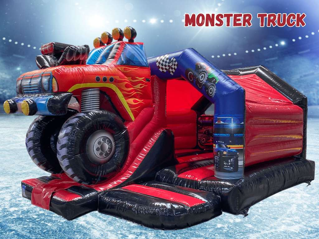 Monster Truck 3D Bouncy Castle hire in Godalming