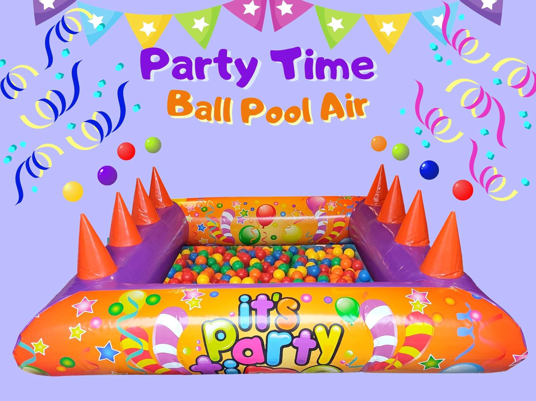 Ball Pool AIR Party Time Orange Ball Pool hire