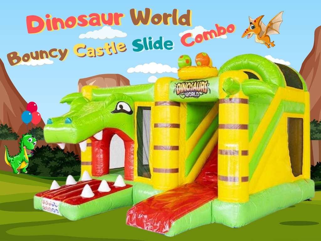 Dinosaur Activity Bouncy Castle Slide Combo Dinosaur Activity Bouncy Castle Slide Combo